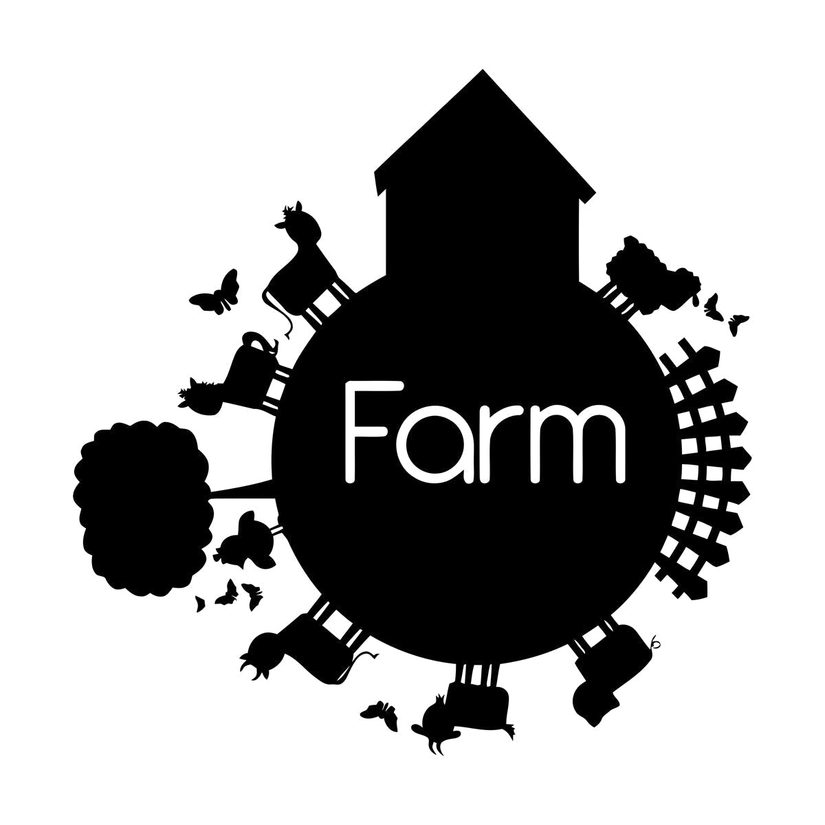 Lettering Decals Farmers Land Farm Product Village Animals Removable Without Leaving Glue