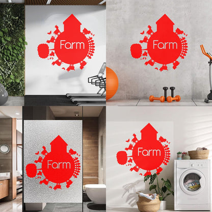 Lettering Decals Farmers Land Farm Product Village Animals Removable Without Leaving Glue