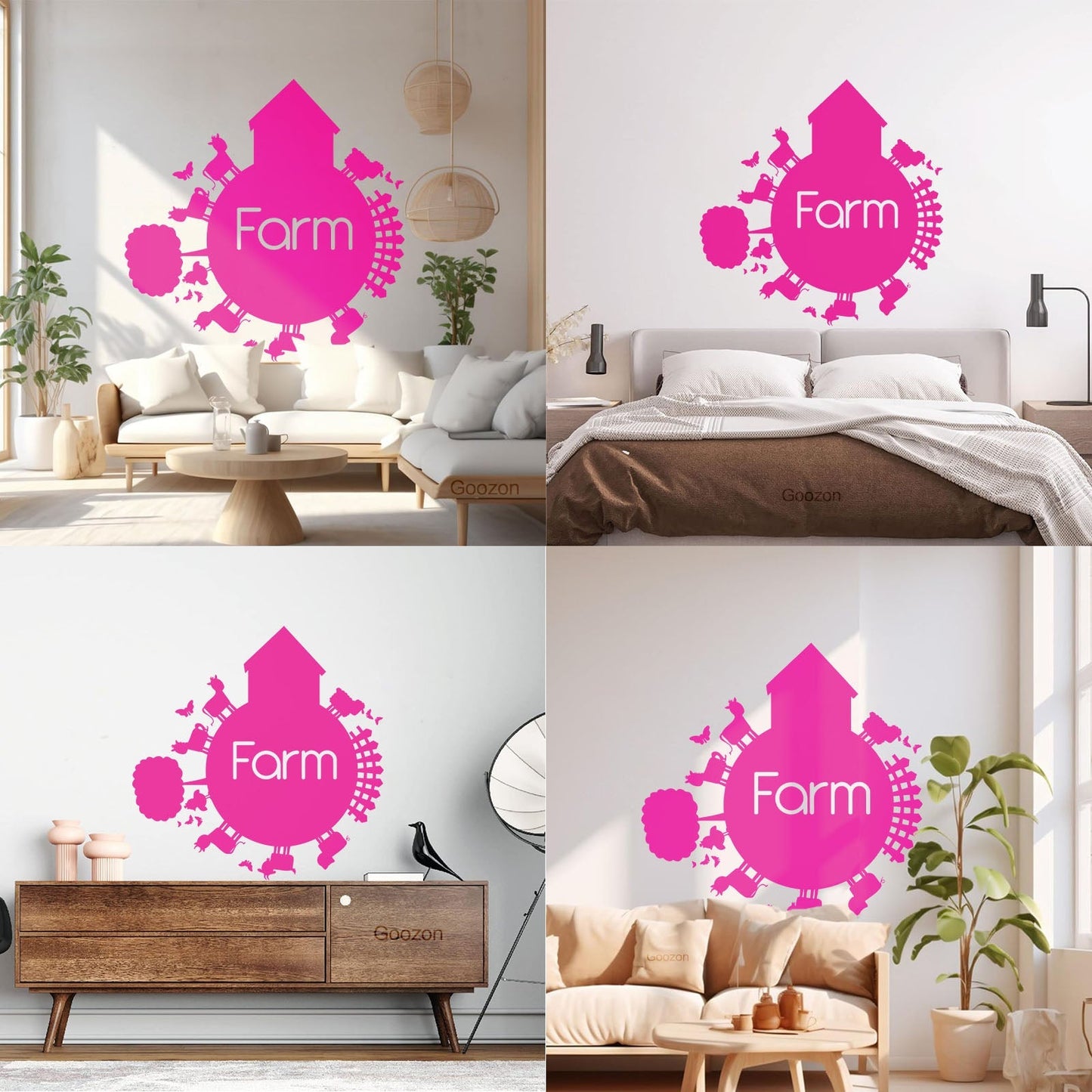 Lettering Decals Farmers Land Farm Product Village Animals Removable Without Leaving Glue