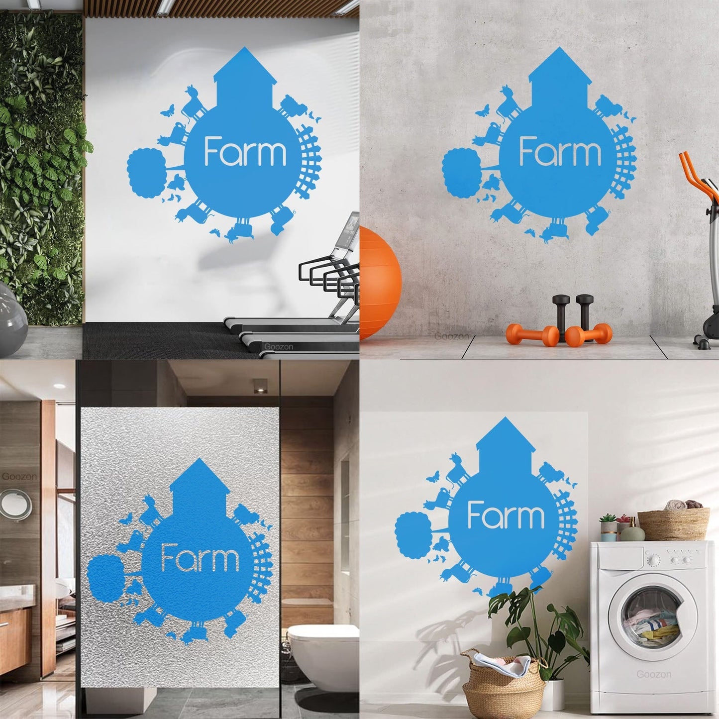 Lettering Decals Farmers Land Farm Product Village Animals Removable Without Leaving Glue