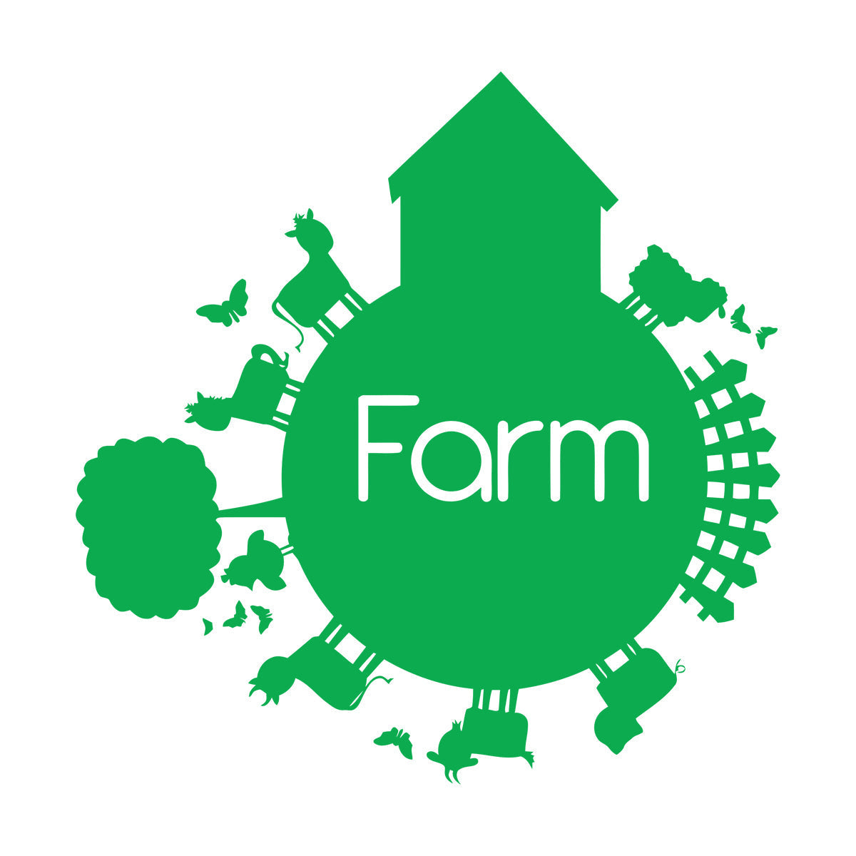 Lettering Decals Farmers Land Farm Product Village Animals Removable Without Leaving Glue