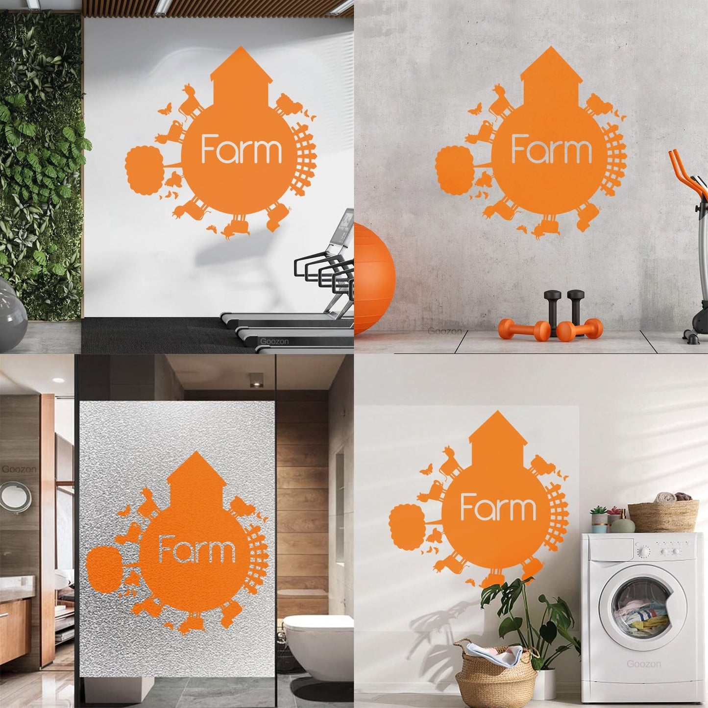 Lettering Decals Farmers Land Farm Product Village Animals Removable Without Leaving Glue