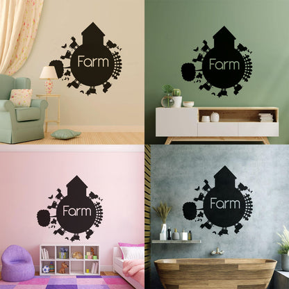 Lettering Decals Farmers Land Farm Product Village Animals Removable Without Leaving Glue