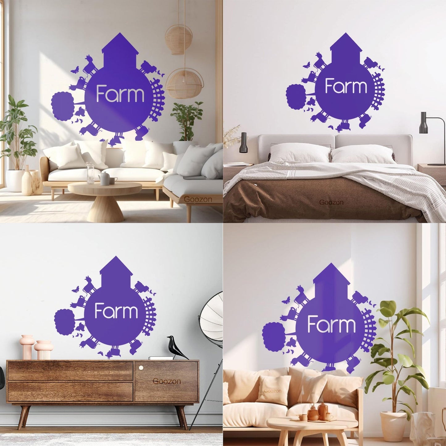Lettering Decals Farmers Land Farm Product Village Animals Removable Without Leaving Glue