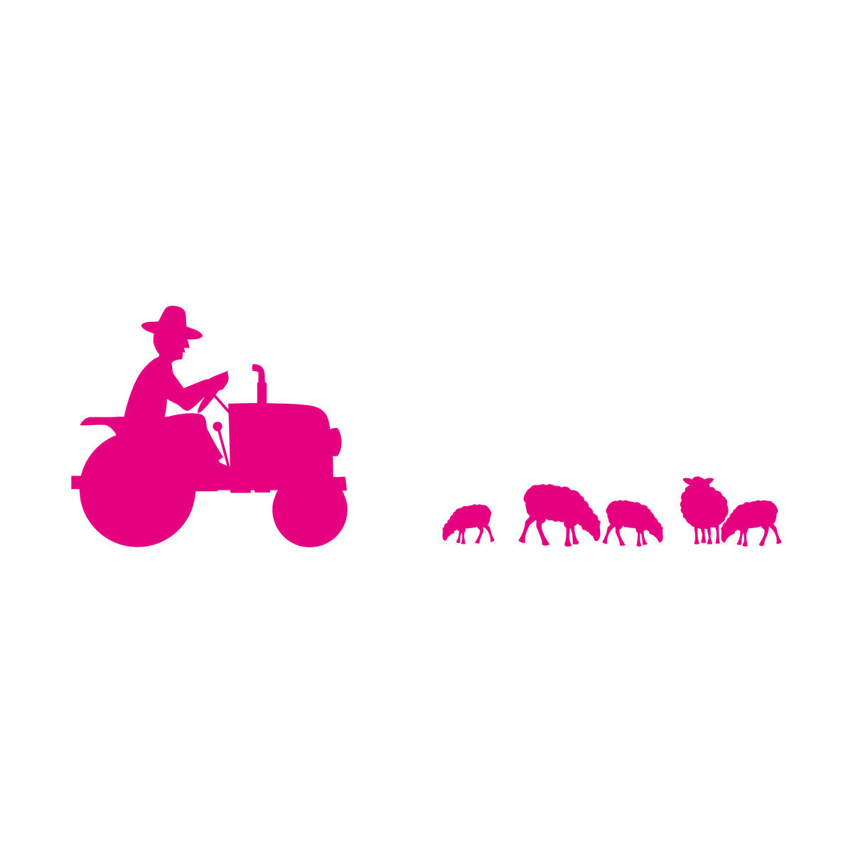 Wall Decals Pvc Farmer Tractor Animals She Farm Self Adhesive
