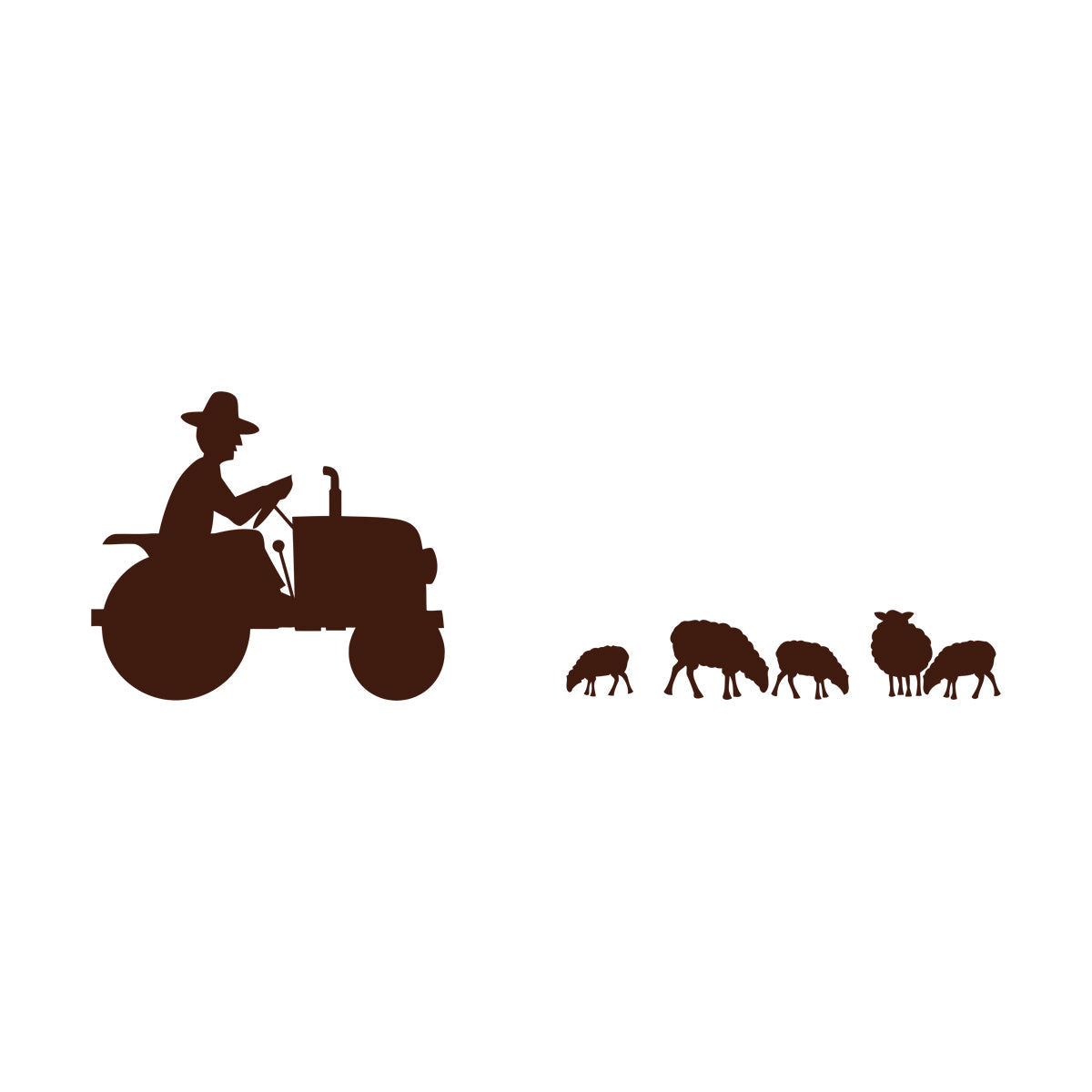 Wall Decals Pvc Farmer Tractor Animals She Farm Self Adhesive