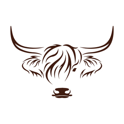 Farm Land Village Bullhead Animal Tribal Lettering Stickers Do Not Damage The Wall Surface