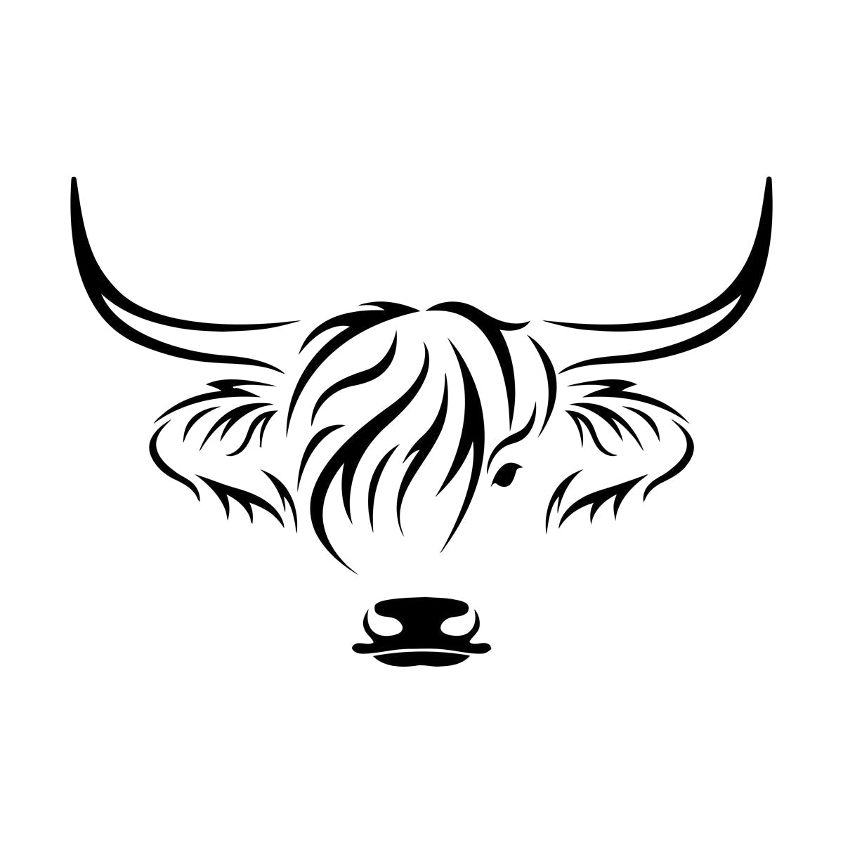 Farm Land Village Bullhead Animal Tribal Lettering Stickers Do Not Damage The Wall Surface