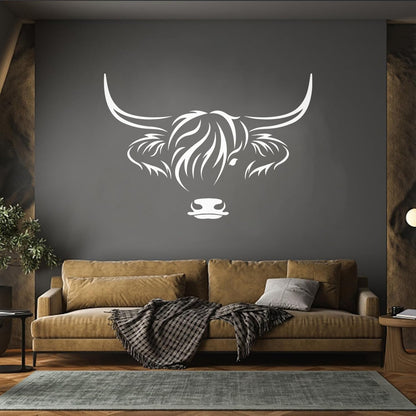 Farm Land Village Bullhead Animal Tribal Lettering Stickers Do Not Damage The Wall Surface