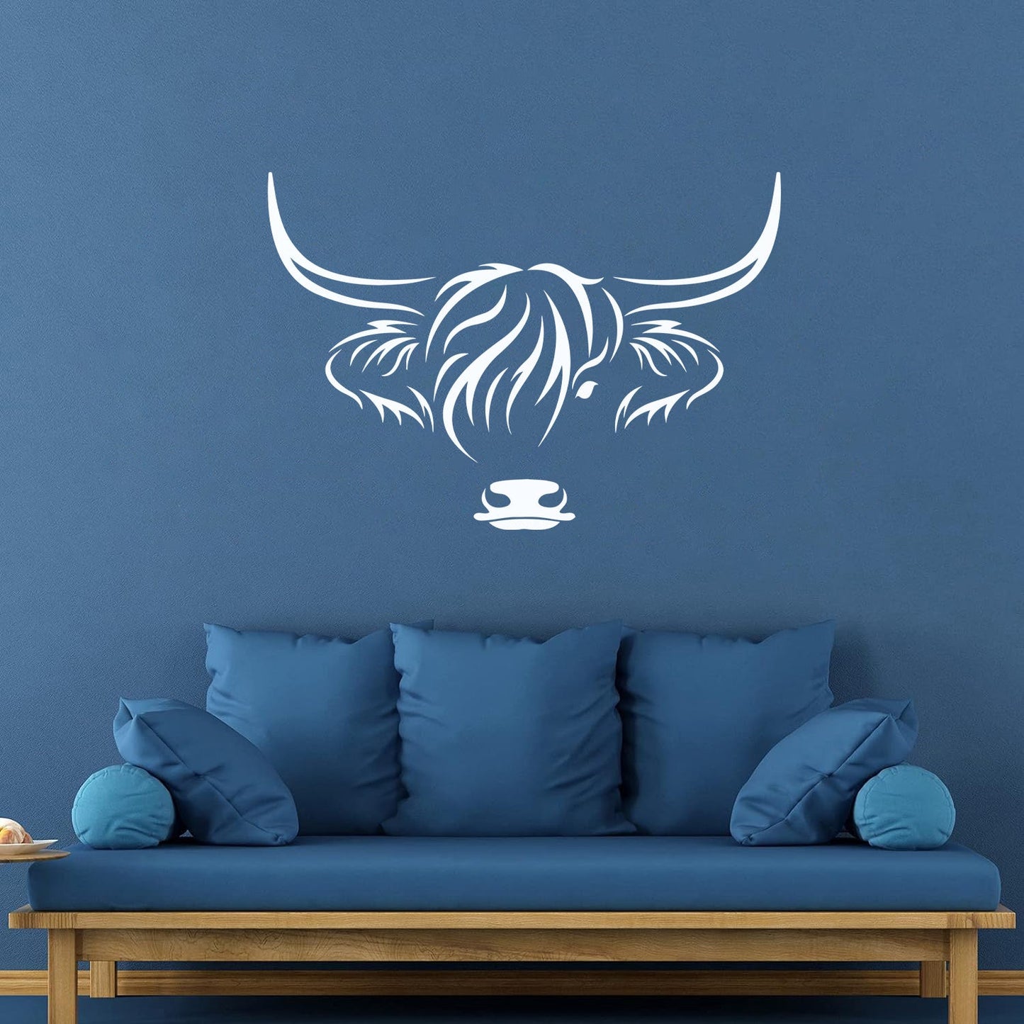 Farm Land Village Bullhead Animal Tribal Lettering Stickers Do Not Damage The Wall Surface