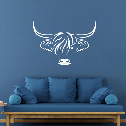 Farm Land Village Bullhead Animal Tribal Lettering Stickers Do Not Damage The Wall Surface