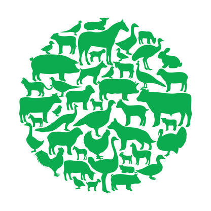 Vinyl Wall Stickers Farm Village Rural Circle House Animals Equipped With Transfer Film Kit