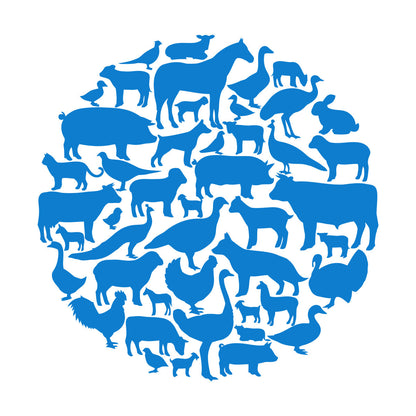 Vinyl Wall Stickers Farm Village Rural Circle House Animals Equipped With Transfer Film Kit