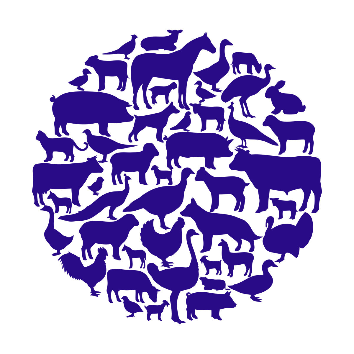 Vinyl Wall Stickers Farm Village Rural Circle House Animals Equipped With Transfer Film Kit