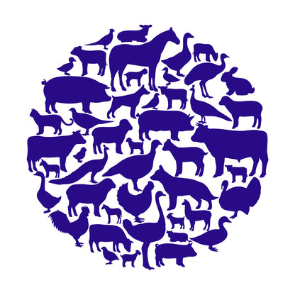 Vinyl Wall Stickers Farm Village Rural Circle House Animals Equipped With Transfer Film Kit