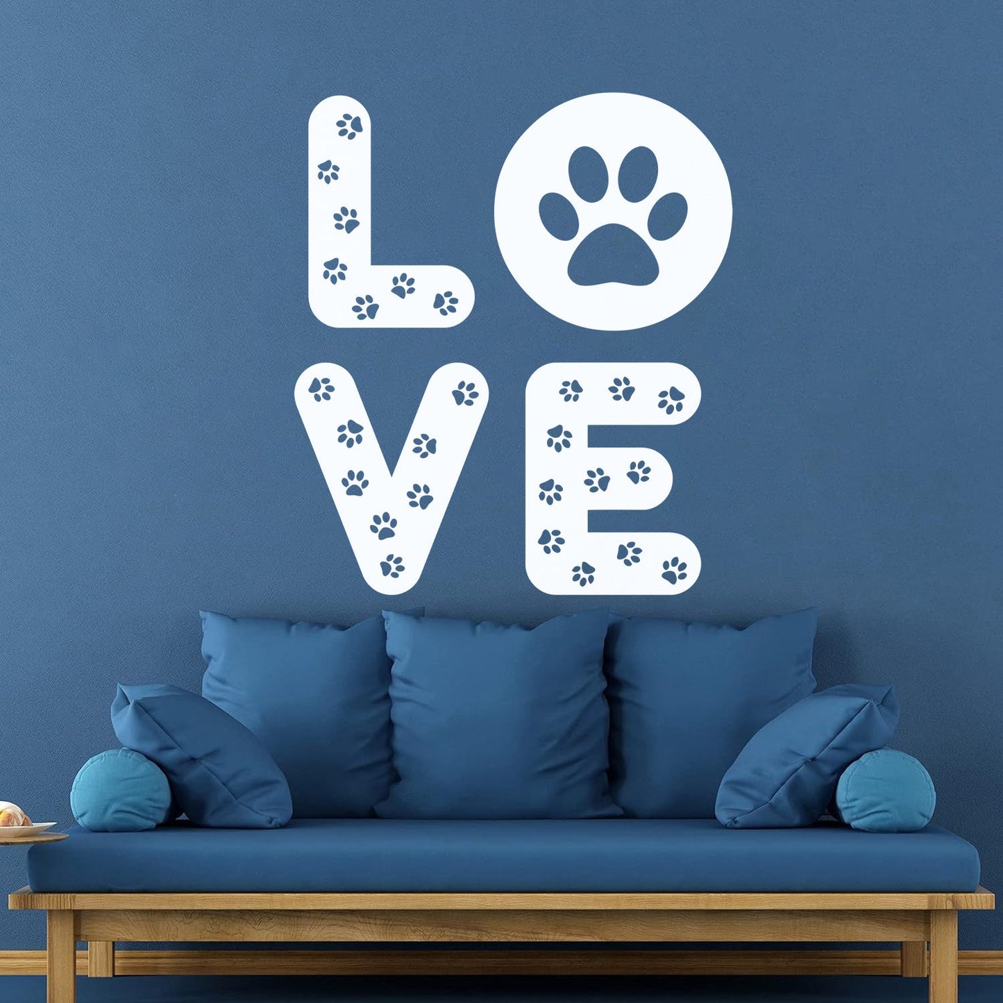 Wall Decals Footprints Animal Pet Love Word Do Not Damage The Wall Surface