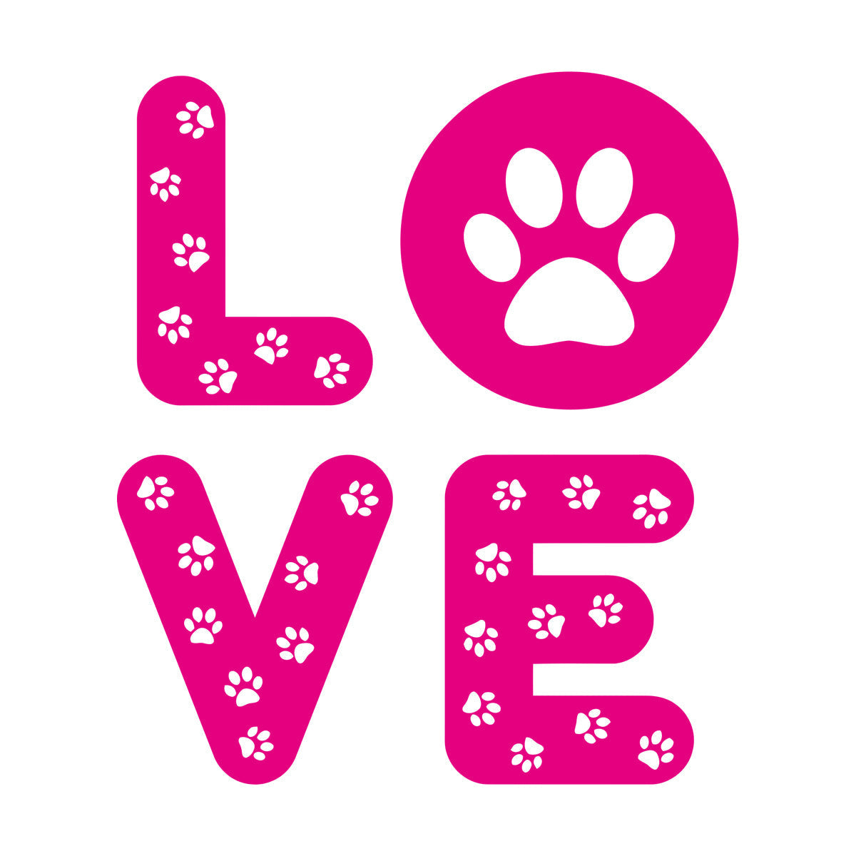 Wall Decals Footprints Animal Pet Love Word Do Not Damage The Wall Surface