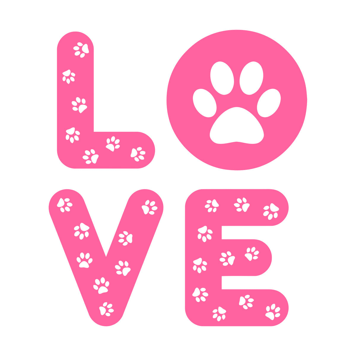 Wall Decals Footprints Animal Pet Love Word Do Not Damage The Wall Surface