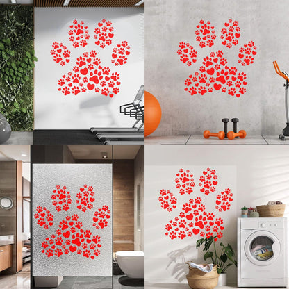 Vinyl Wall Decals Footprints Paws Love Pets Animal Shop Multi Color Selection