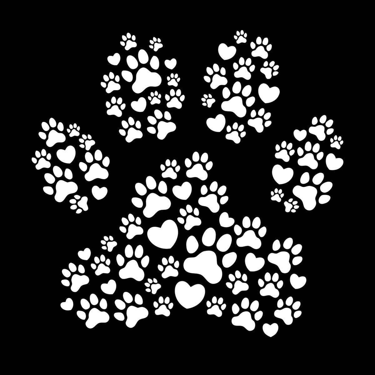 Vinyl Wall Decals Footprints Paws Love Pets Animal Shop Multi Color Selection