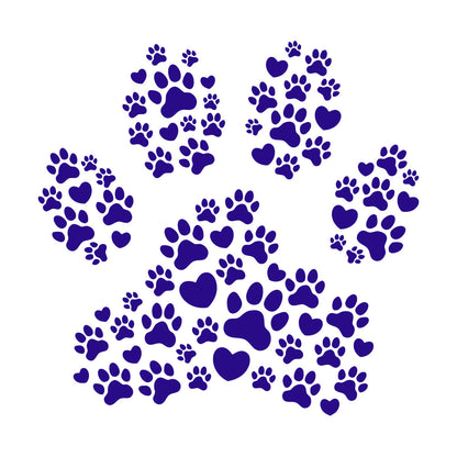 Vinyl Wall Decals Footprints Paws Love Pets Animal Shop Multi Color Selection