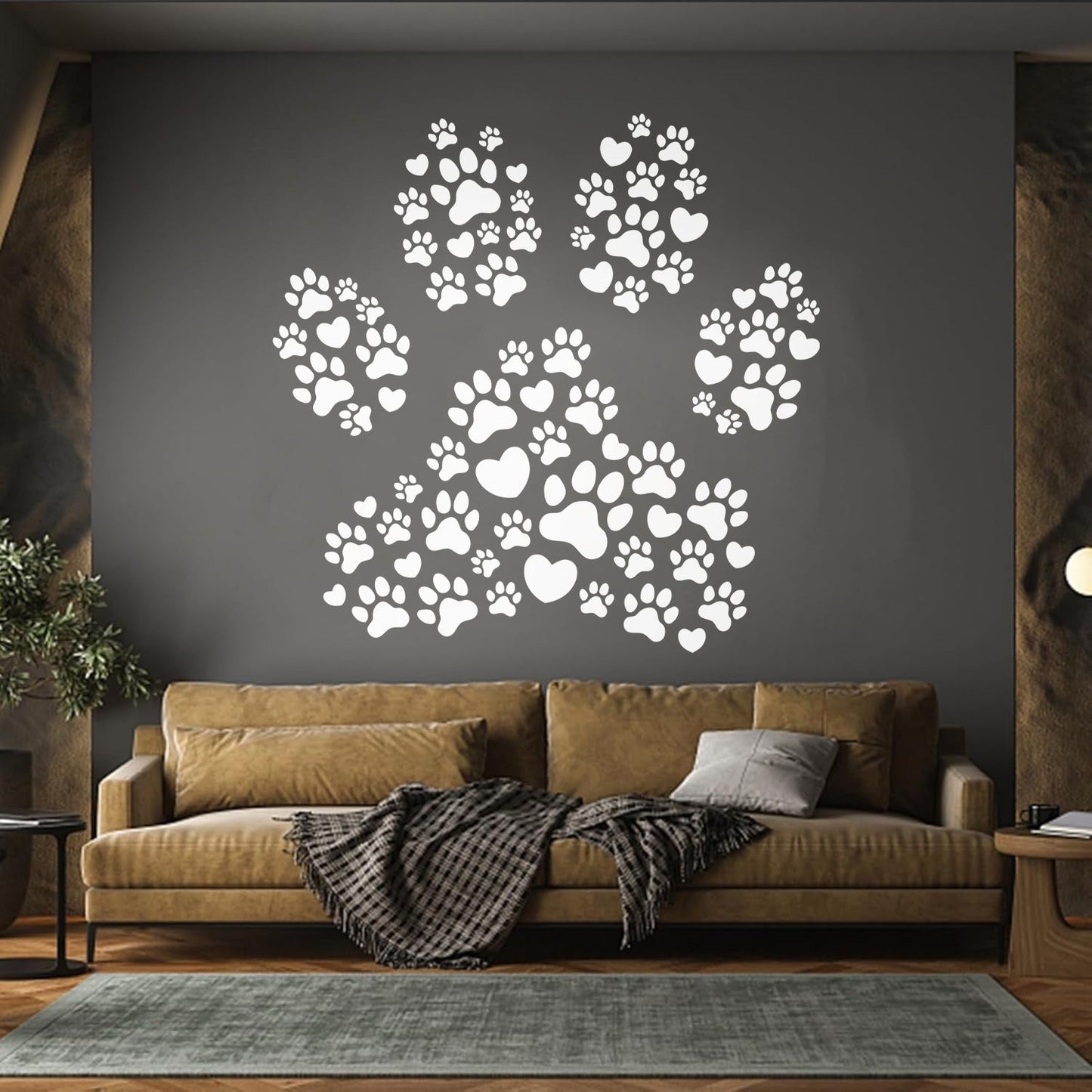 Vinyl Wall Decals Footprints Paws Love Pets Animal Shop Multi Color Selection