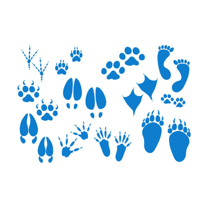Foot Print Traces Of Animals Birds Pets Shop Engraving Decals Equipped With Transfer Film Kit