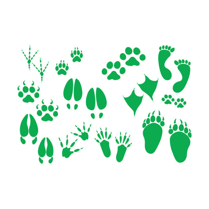 Foot Print Traces Of Animals Birds Pets Shop Engraving Decals Equipped With Transfer Film Kit