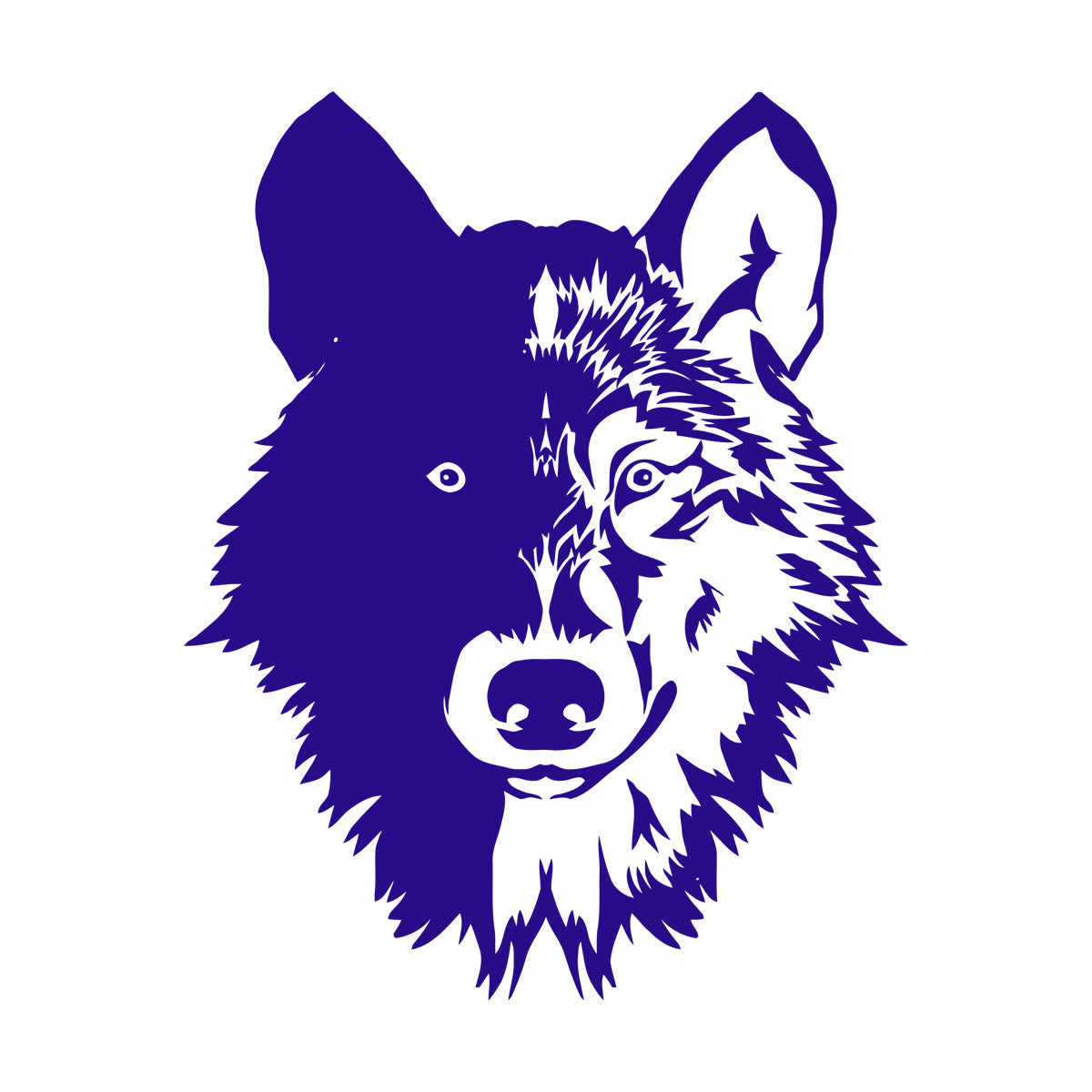 Wall Stickers Paster Paper Forest Beast Animal Lone Wolf Head Art Mural Painting