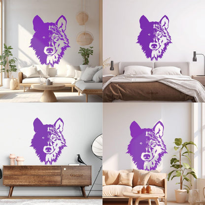 Wall Stickers Paster Paper Forest Beast Animal Lone Wolf Head Art Mural Painting