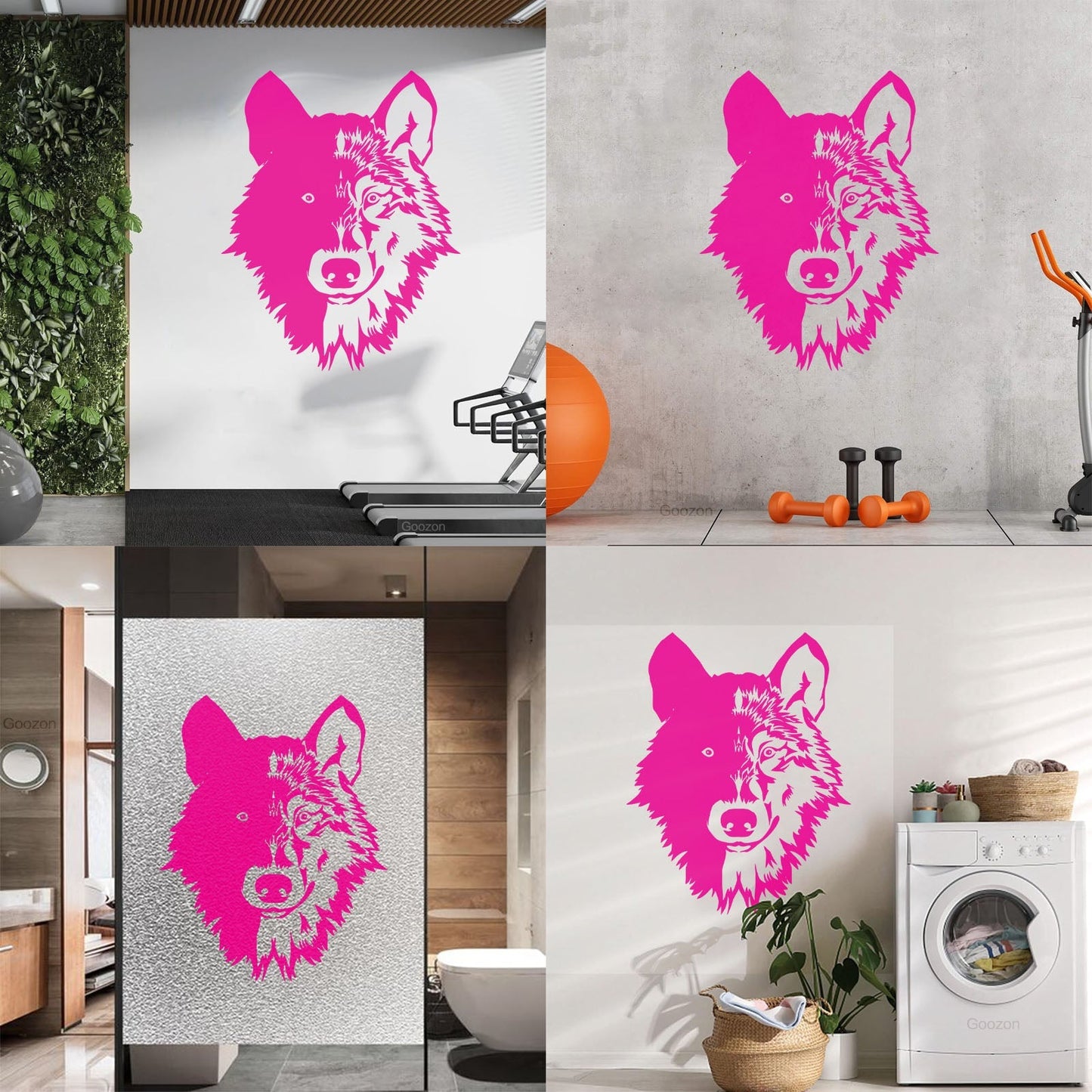 Wall Stickers Paster Paper Forest Beast Animal Lone Wolf Head Art Mural Painting