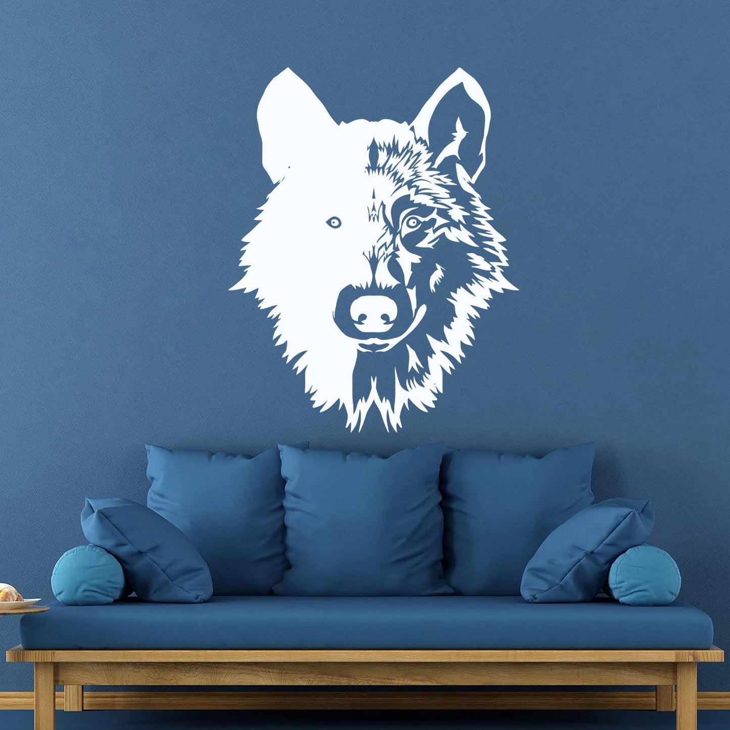 Wall Stickers Paster Paper Forest Beast Animal Lone Wolf Head Art Mural Painting