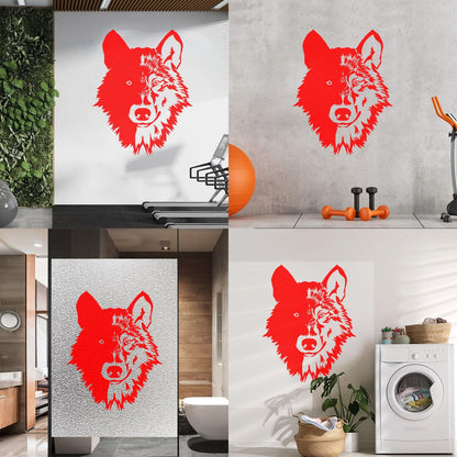 Wall Stickers Paster Paper Forest Beast Animal Lone Wolf Head Art Mural Painting