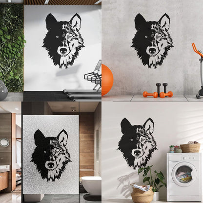 Wall Stickers Paster Paper Forest Beast Animal Lone Wolf Head Art Mural Painting
