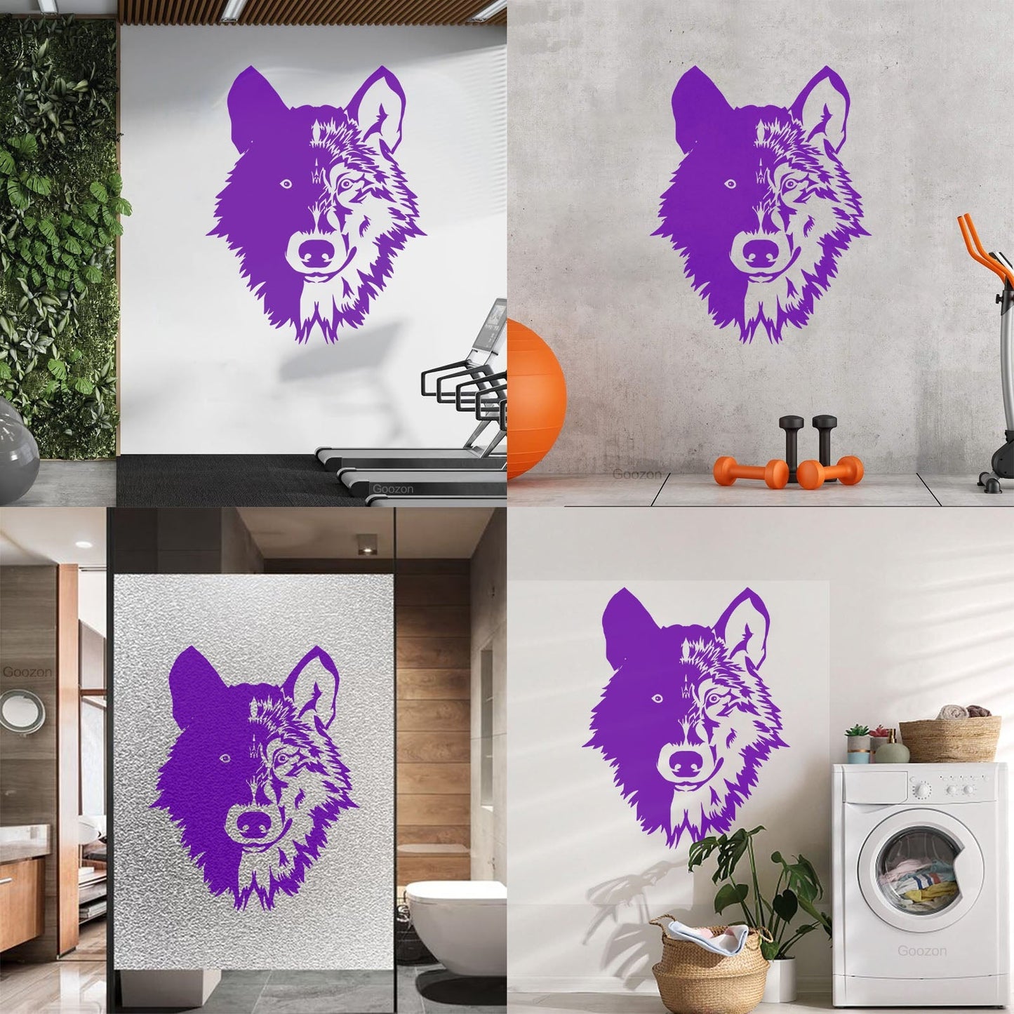 Wall Stickers Paster Paper Forest Beast Animal Lone Wolf Head Art Mural Painting