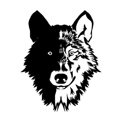 Wall Stickers Paster Paper Forest Beast Animal Lone Wolf Head Art Mural Painting