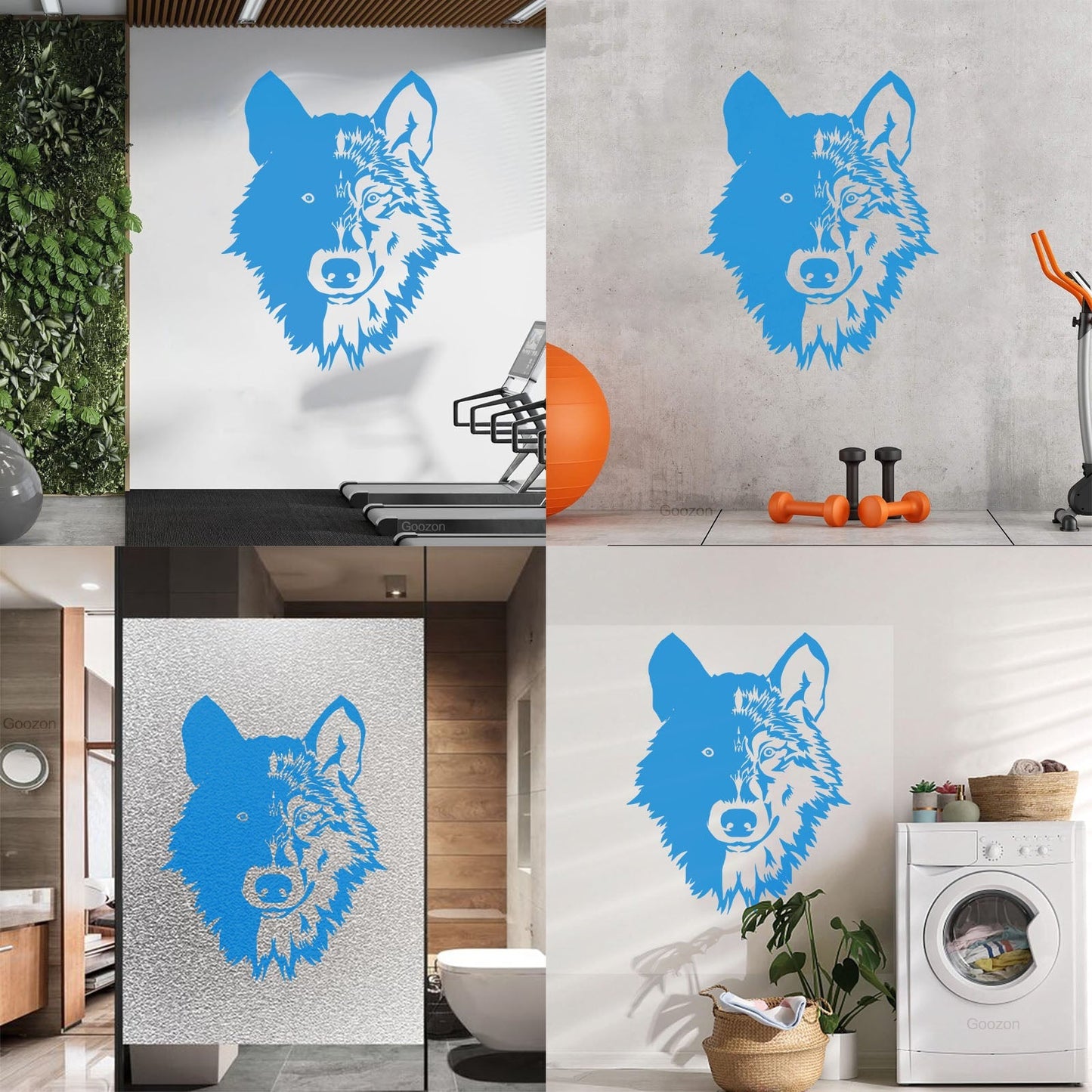 Wall Stickers Paster Paper Forest Beast Animal Lone Wolf Head Art Mural Painting