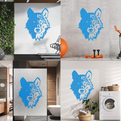 Wall Stickers Paster Paper Forest Beast Animal Lone Wolf Head Art Mural Painting