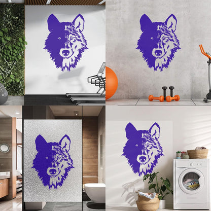 Wall Stickers Paster Paper Forest Beast Animal Lone Wolf Head Art Mural Painting