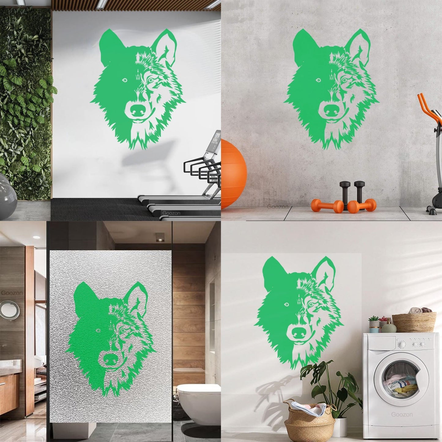 Wall Stickers Paster Paper Forest Beast Animal Lone Wolf Head Art Mural Painting