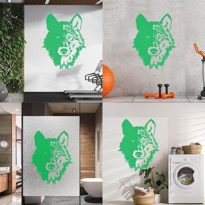 Wall Stickers Paster Paper Forest Beast Animal Lone Wolf Head Art Mural Painting