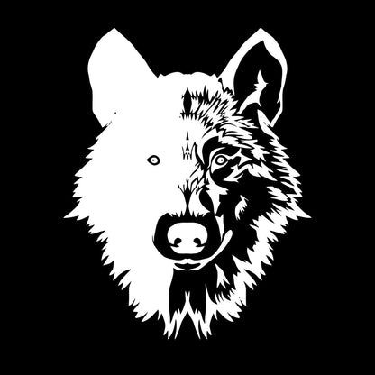 Wall Stickers Paster Paper Forest Beast Animal Lone Wolf Head Art Mural Painting