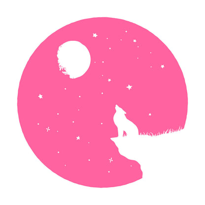 Full Moon Howling Wolf Animal Predator Night Vinyl Wall Stickers Store Decoration