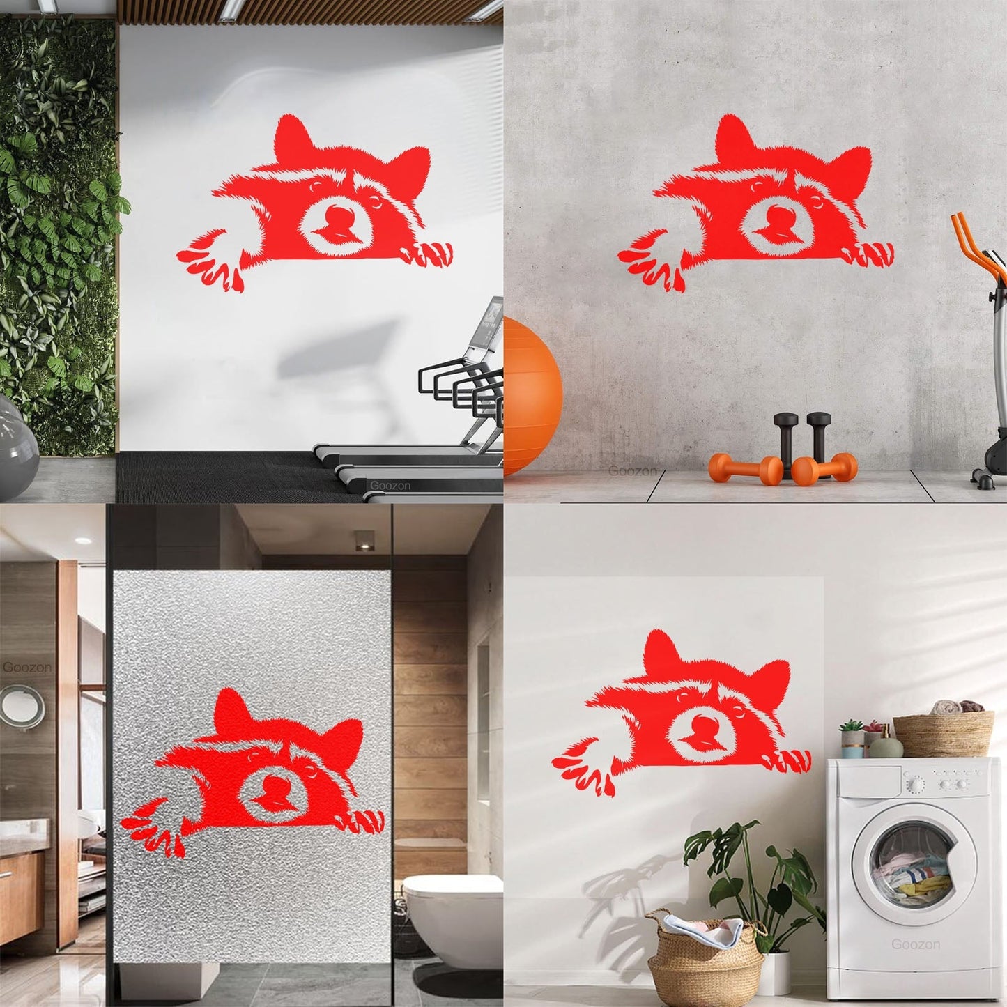 Wall Decals Funny Animal Raccoon Head Rodent Pet Tattoo Culture