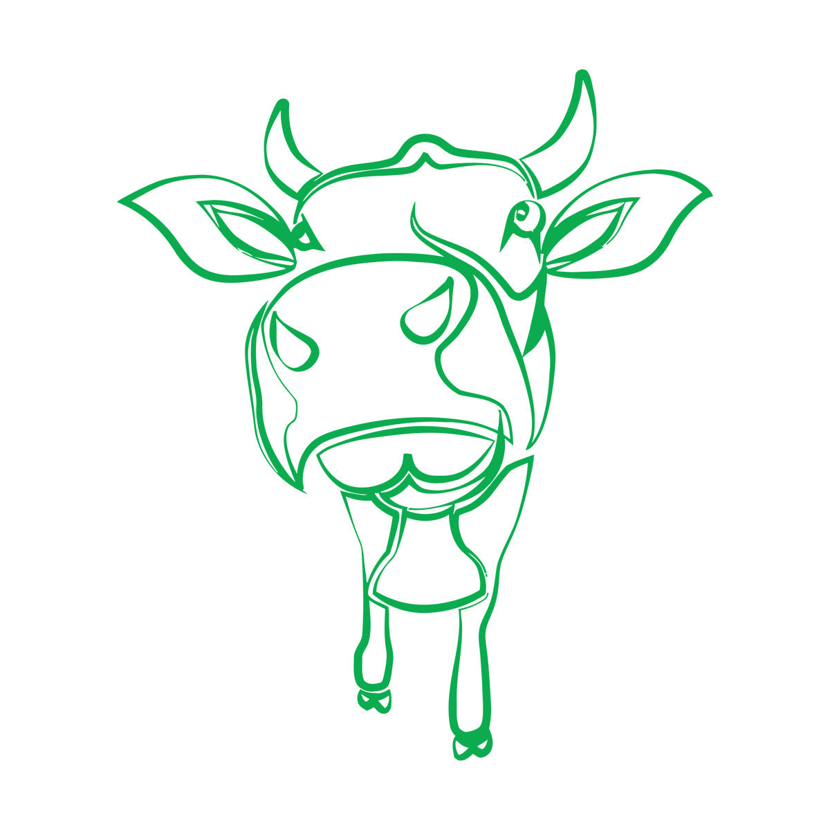 Fine Carving Stickers Funny Cow Drawing Kid Nursery Farm Animal Easy Installation