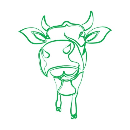 Fine Carving Stickers Funny Cow Drawing Kid Nursery Farm Animal Easy Installation