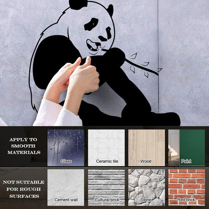 Wall Decals Pvc Funny Panda Animal Positive Can Modify And Add Information
