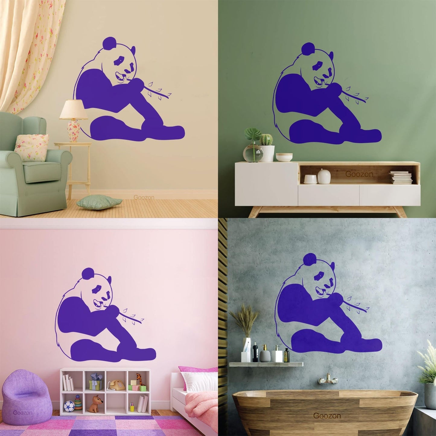 Wall Decals Pvc Funny Panda Animal Positive Can Modify And Add Information