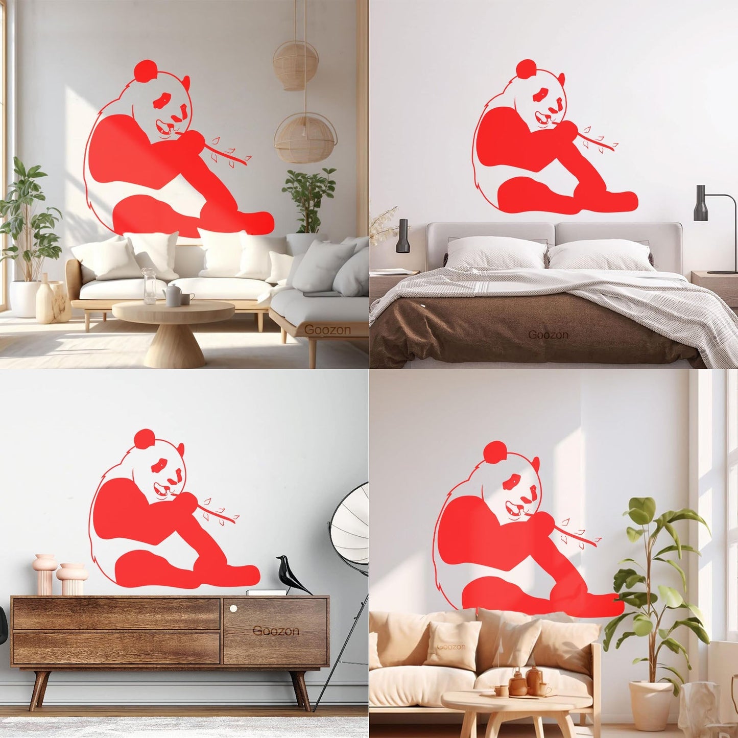 Wall Decals Pvc Funny Panda Animal Positive Can Modify And Add Information