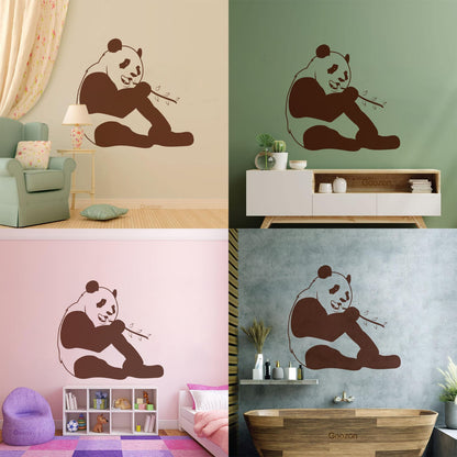 Wall Decals Pvc Funny Panda Animal Positive Can Modify And Add Information